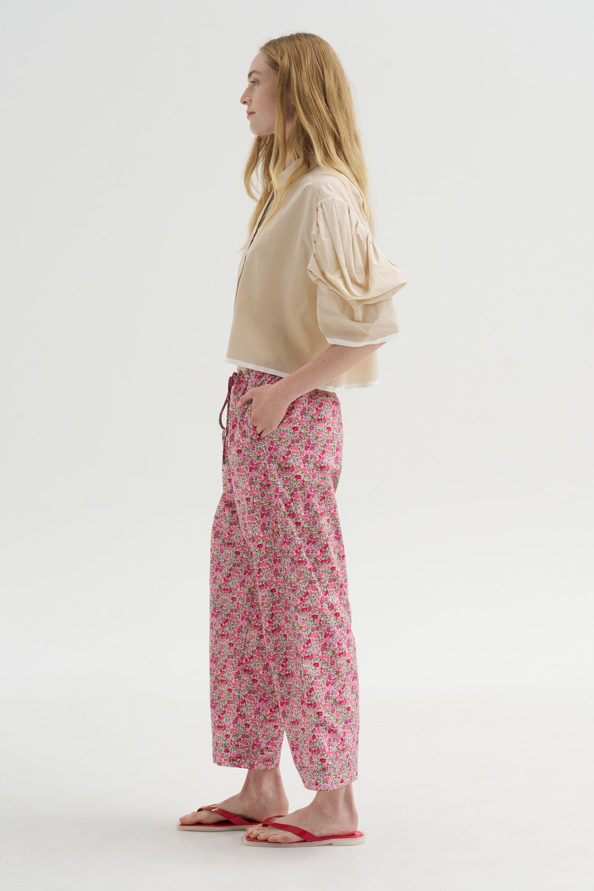 Kick Pleat Exclusive - Life Is A Beach Pant, Pink Explosion