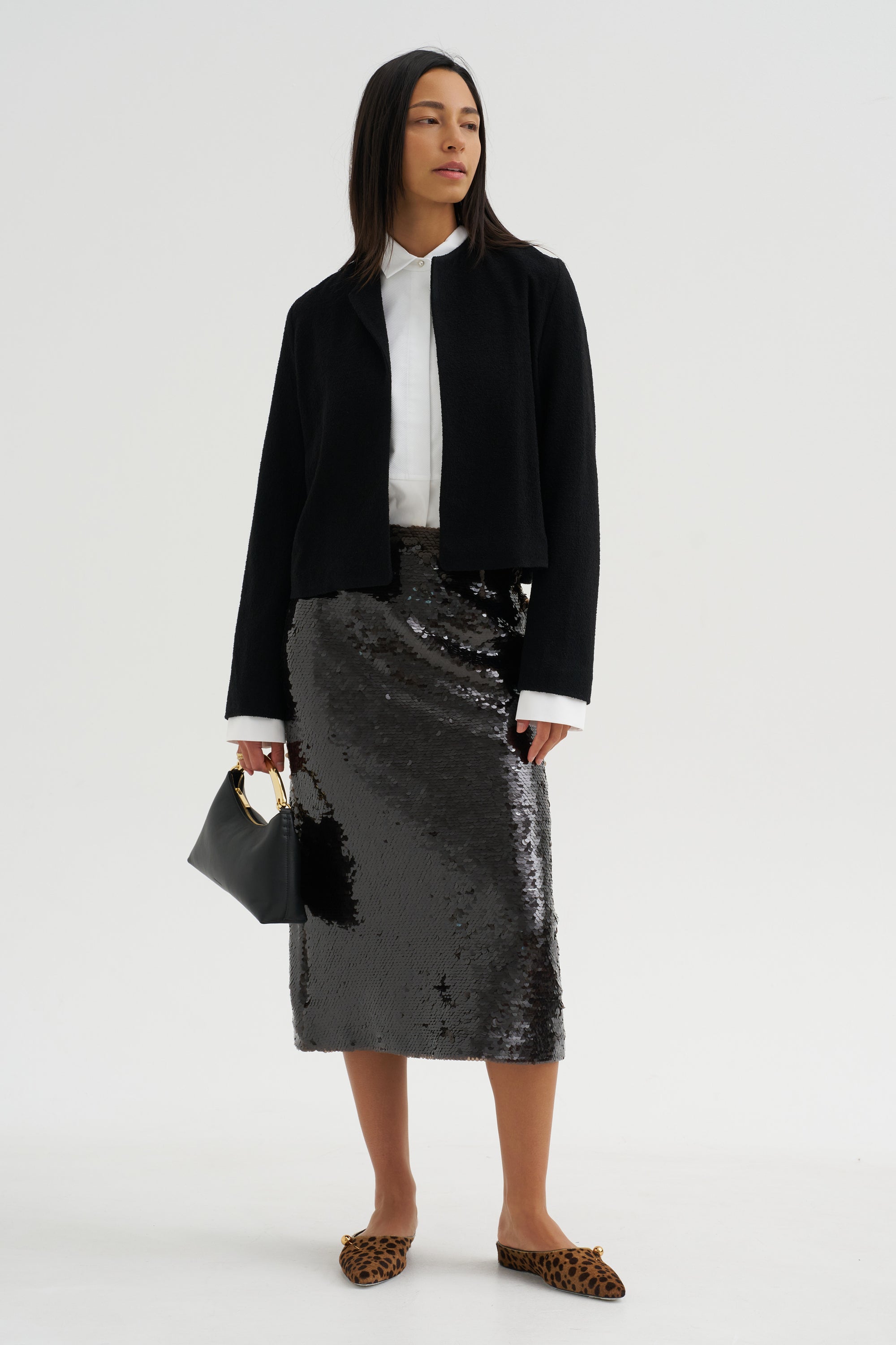 Cropped Jacket, Jet Black