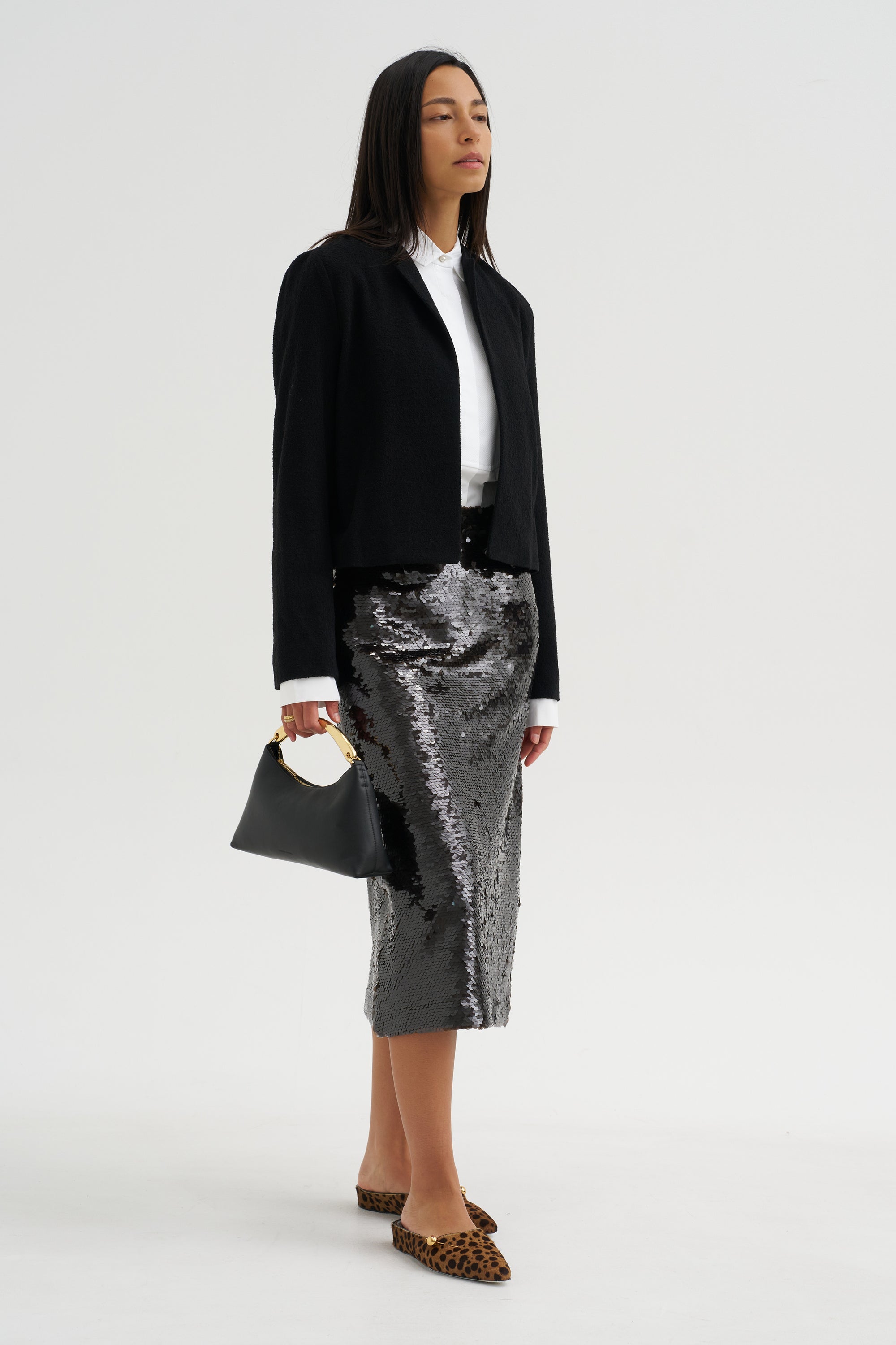 Cropped Jacket, Jet Black