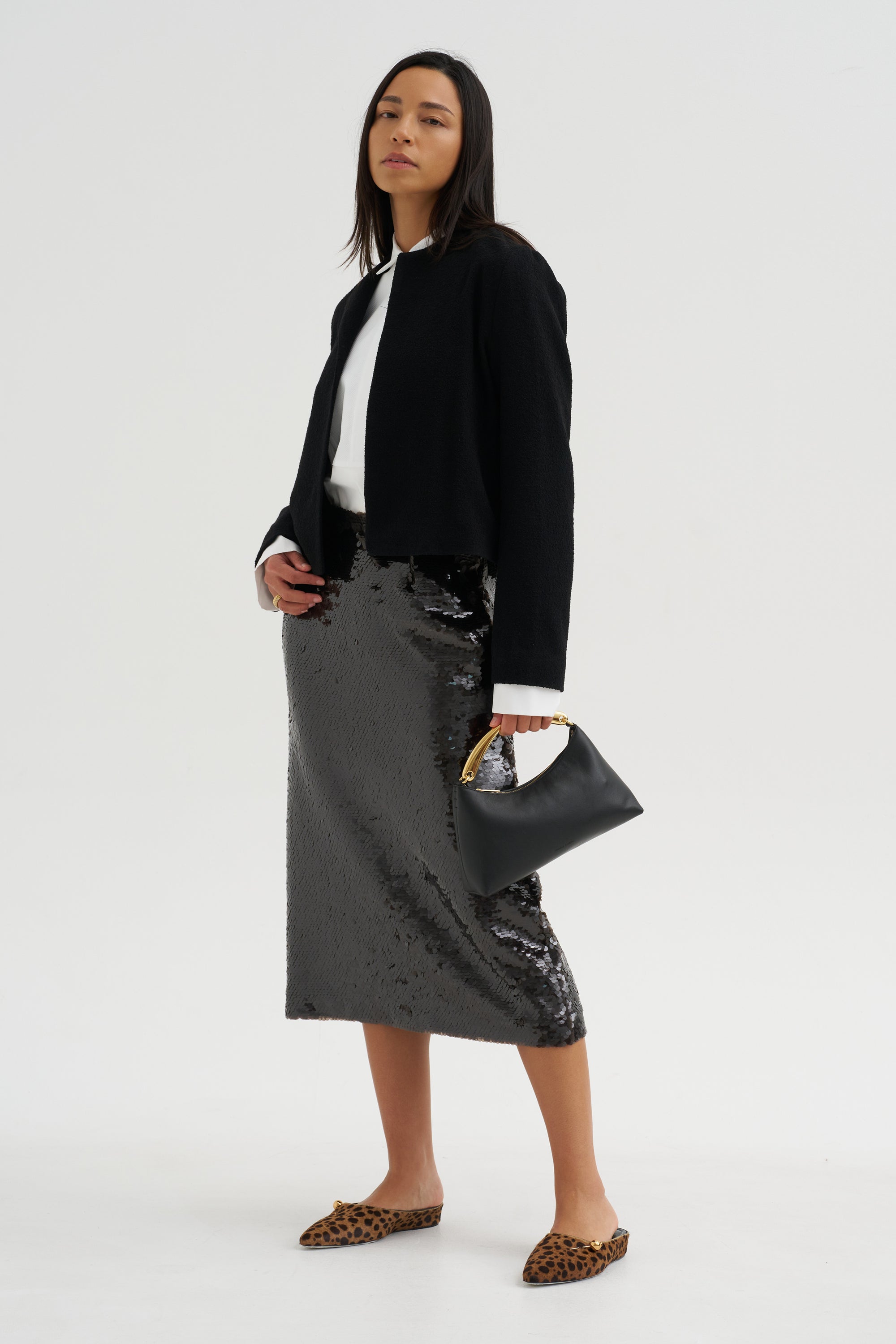 Cropped Jacket, Jet Black
