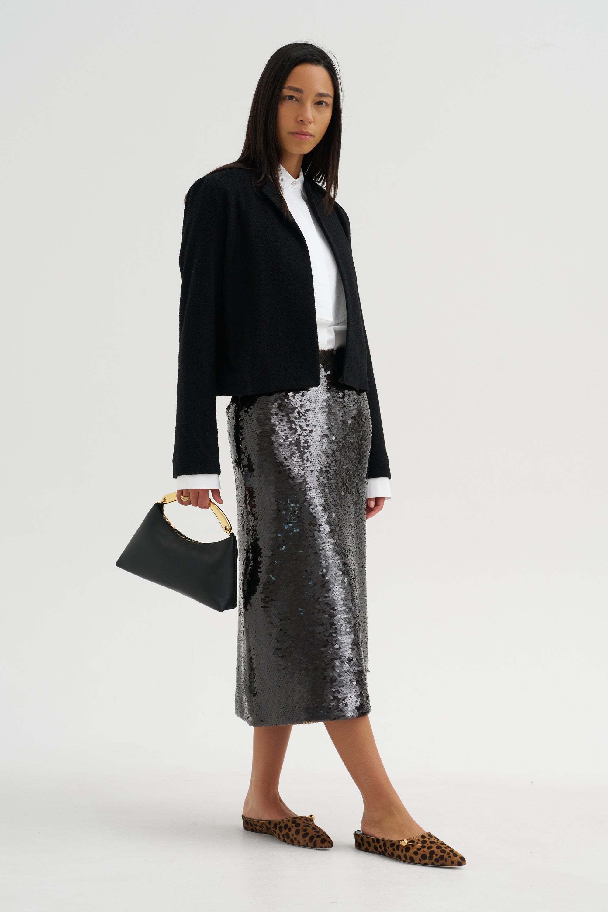 Cropped Jacket, Jet Black