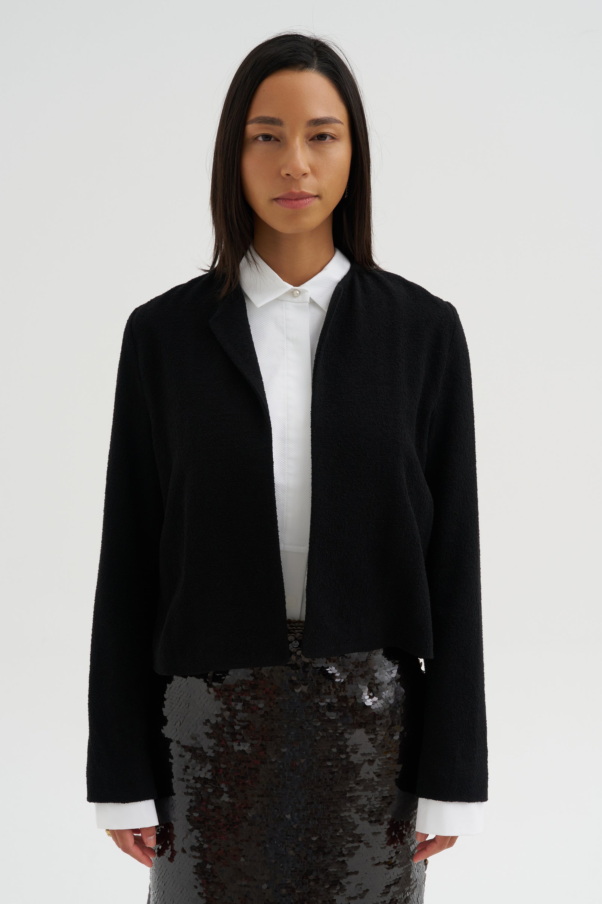 Cropped Jacket, Jet Black