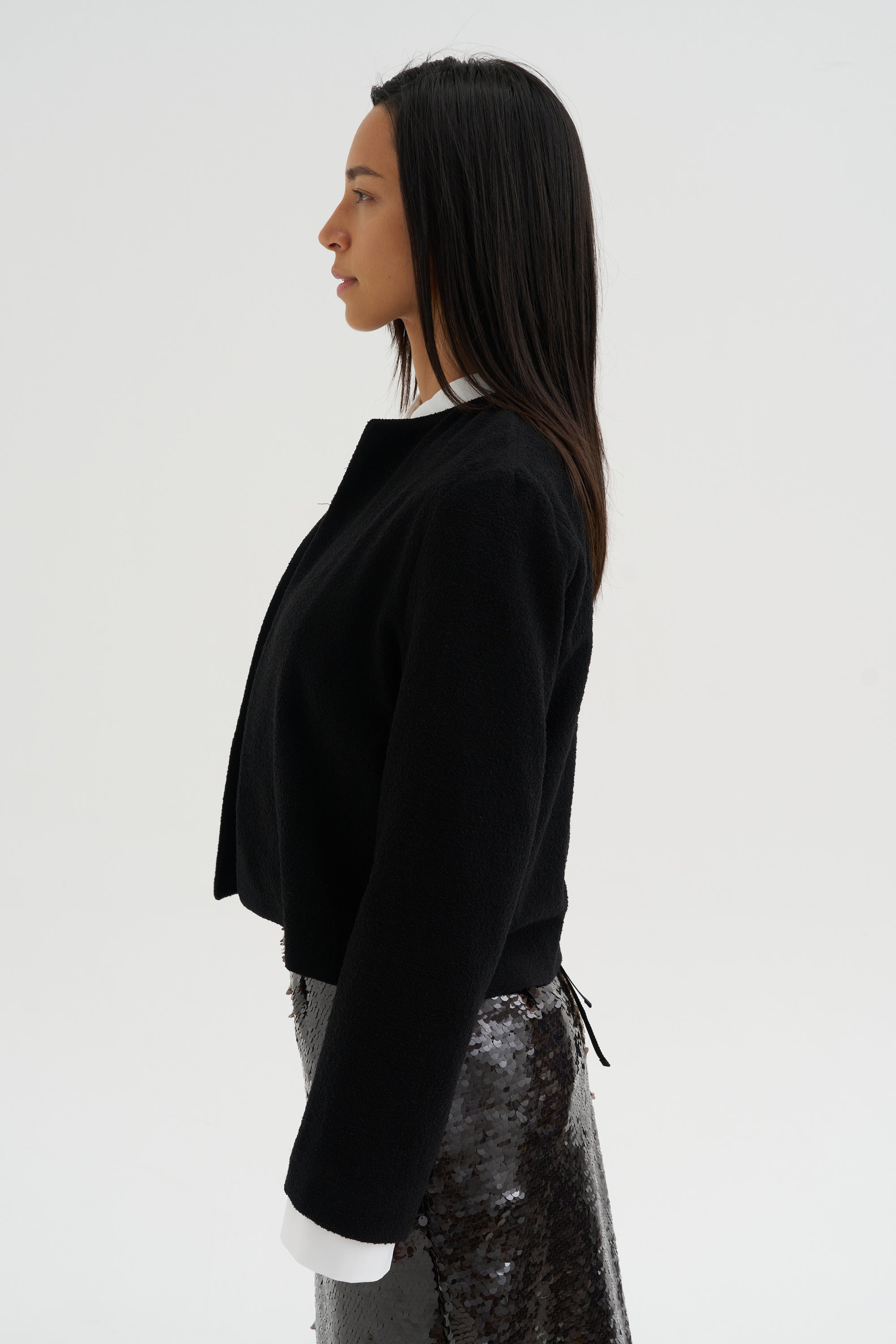 Cropped Jacket, Jet Black