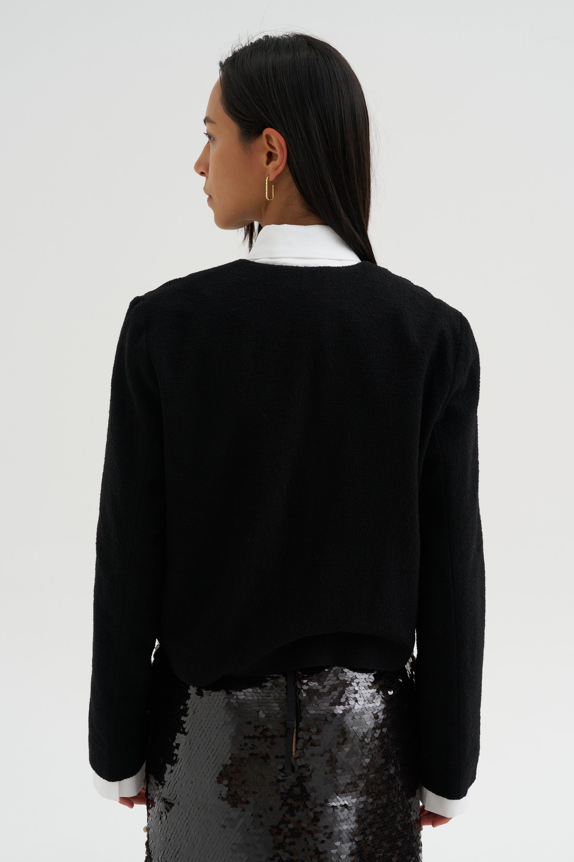 Cropped Jacket, Jet Black