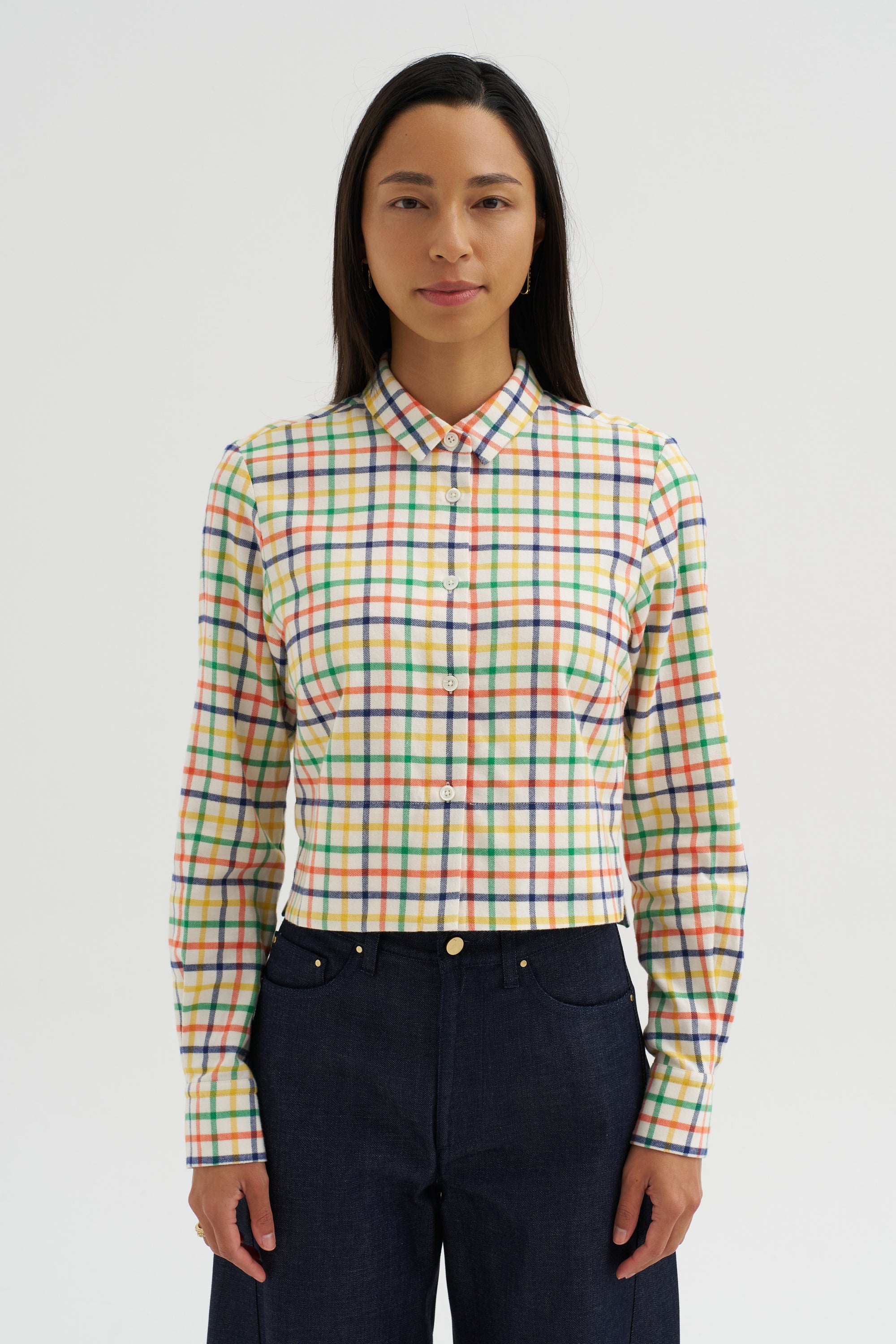 Plaid Shirt, Jade-Yellow