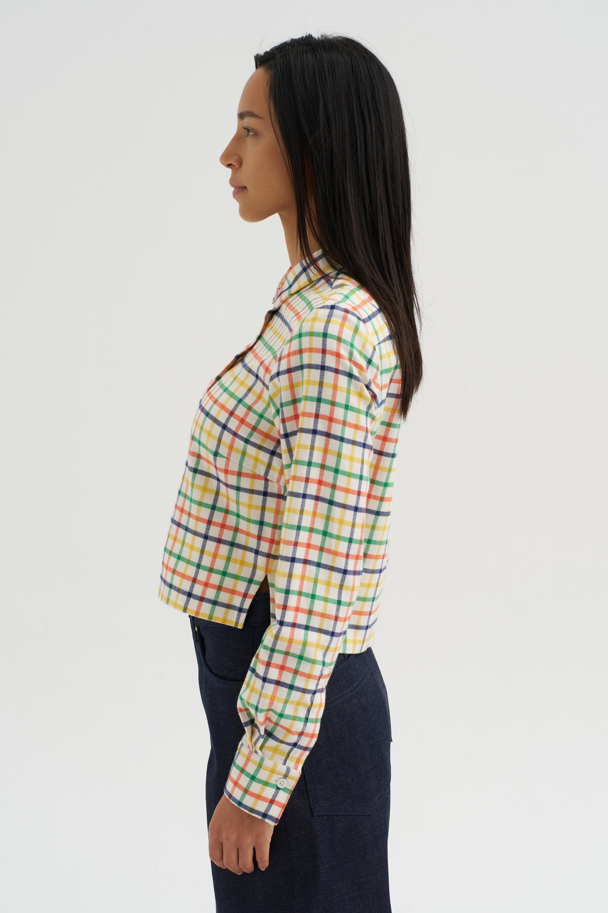 Plaid Shirt, Jade-Yellow