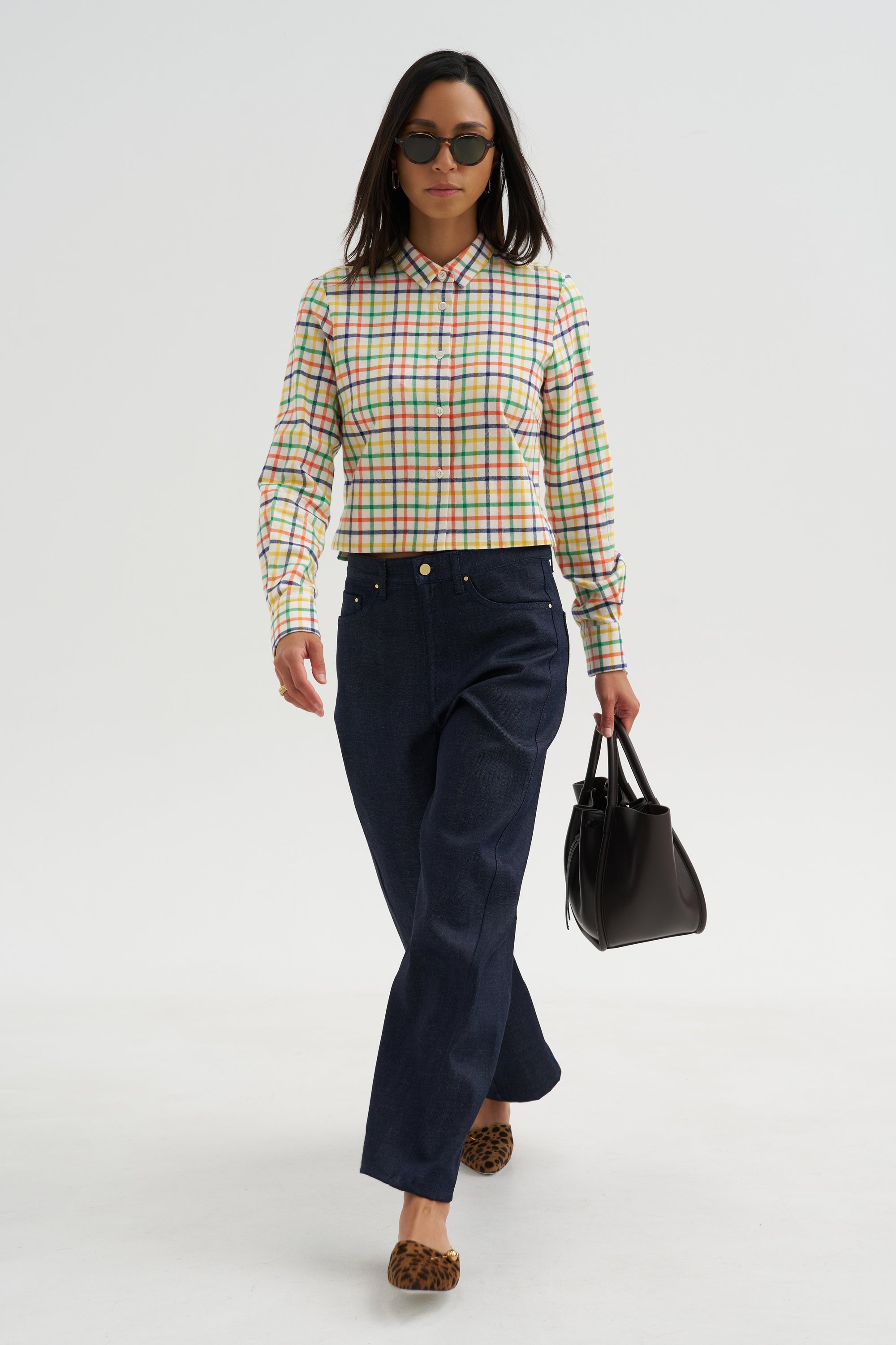 Plaid Shirt, Jade-Yellow