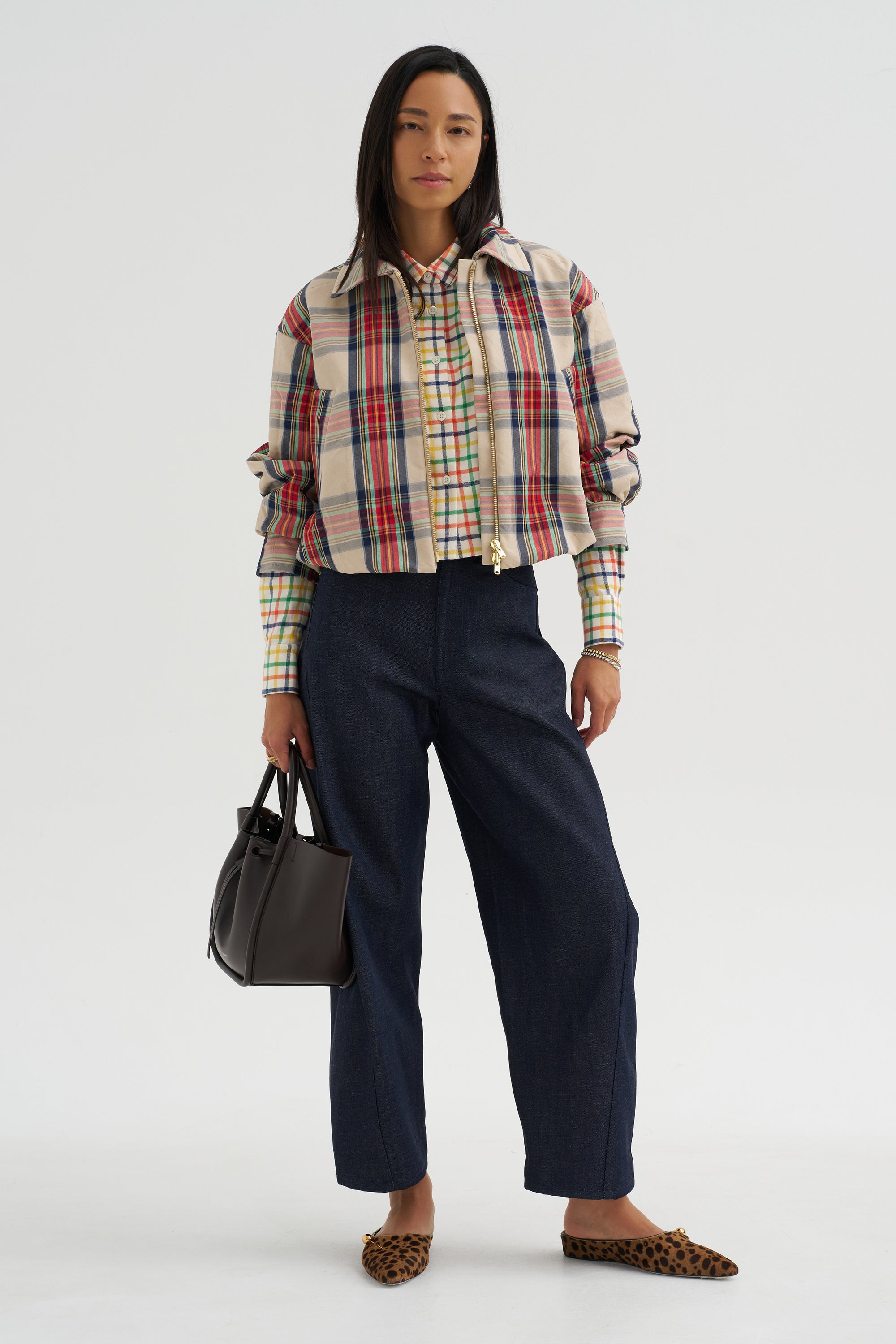 Plaid Shirt, Jade-Yellow