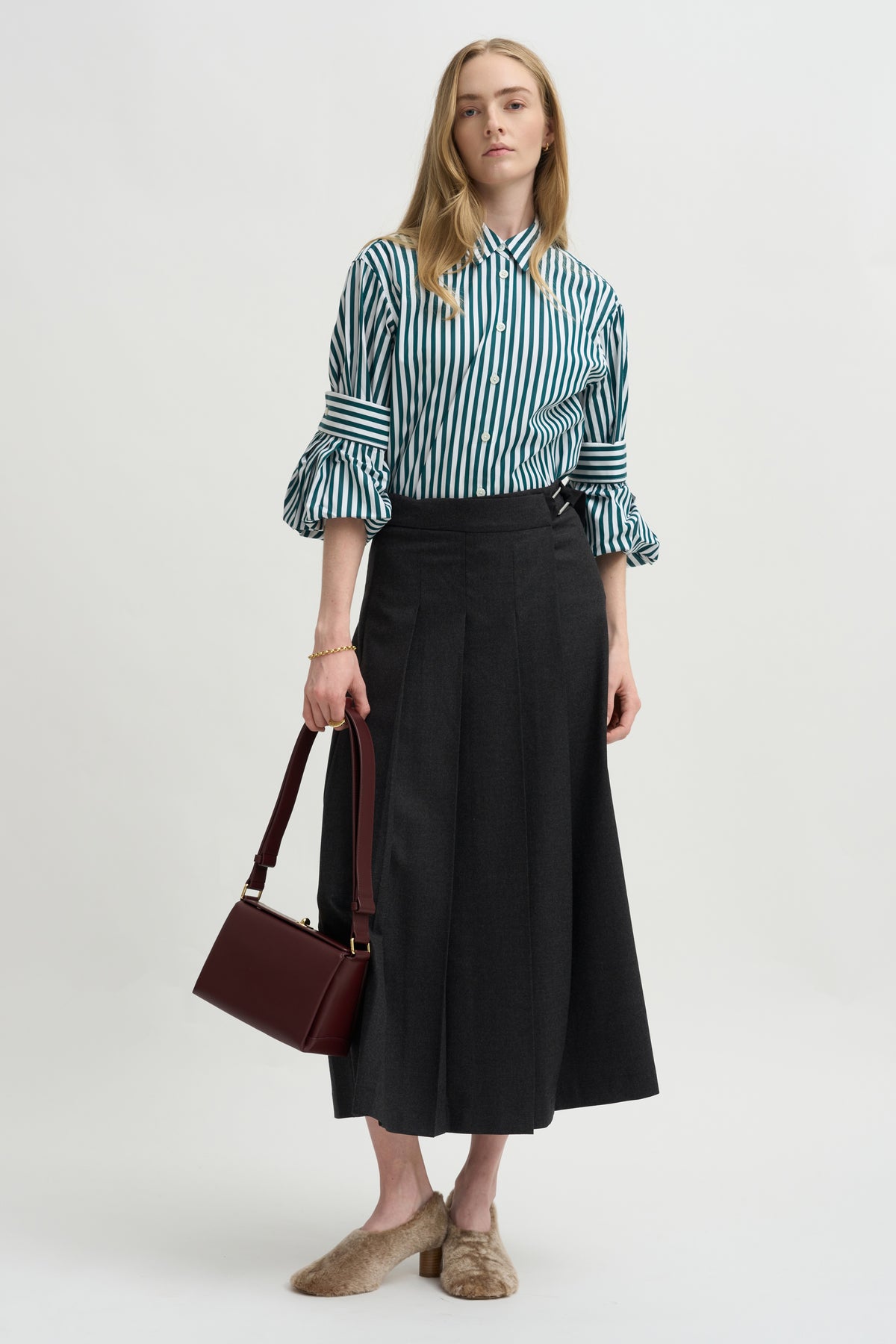 Mens Stripe Shirt, Juniper