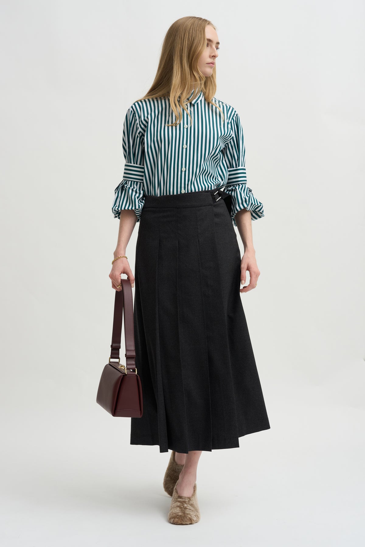 Mens Stripe Shirt, Juniper