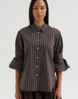Mens Stripe Shirt, Toffee