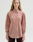 Pleated Sleeve Blouse, Rose Petal