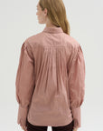 Pleated Sleeve Blouse, Rose Petal