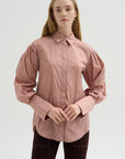 Pleated Sleeve Blouse, Rose Petal