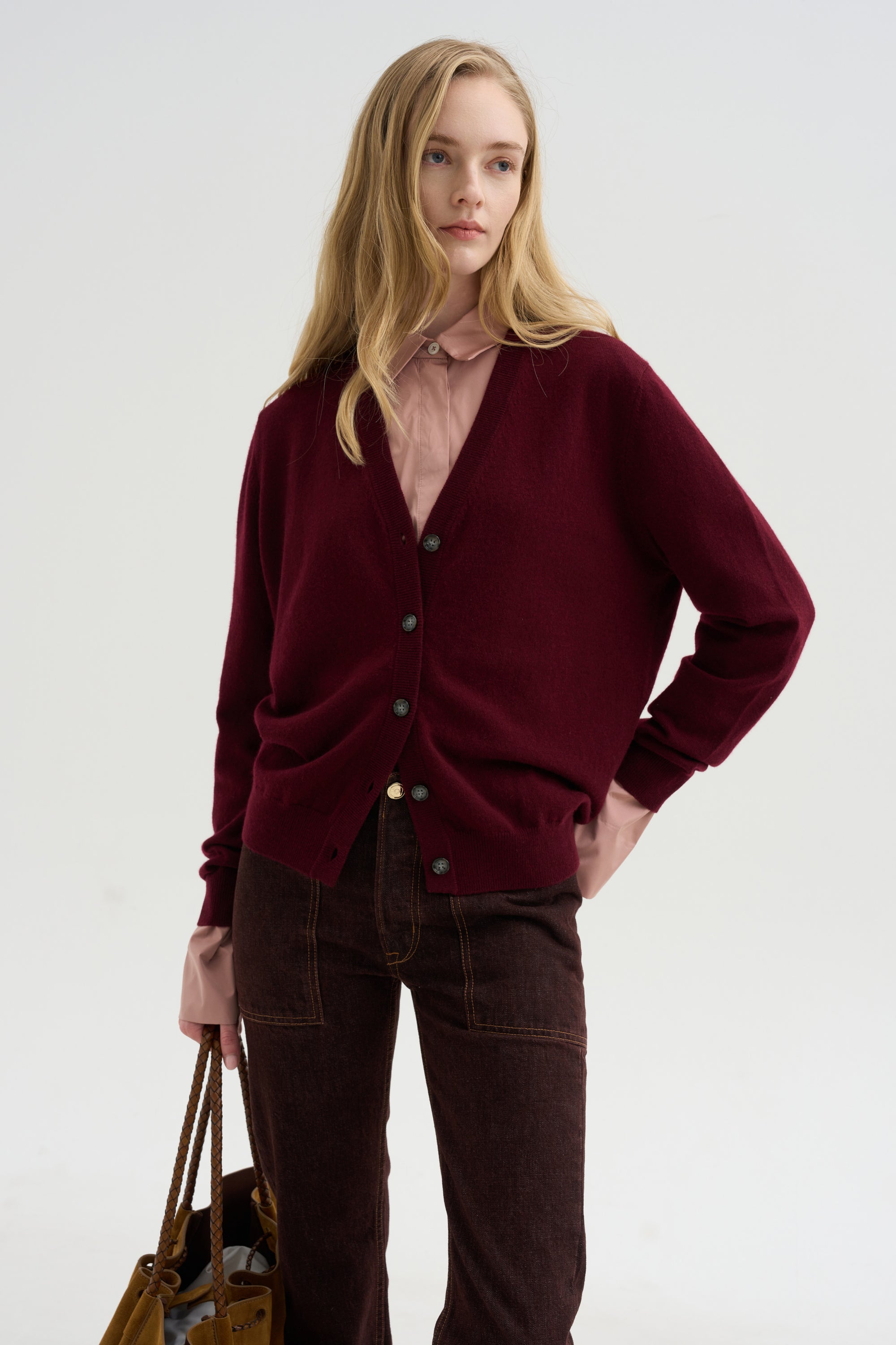 Pleated Sleeve Blouse, Rose Petal