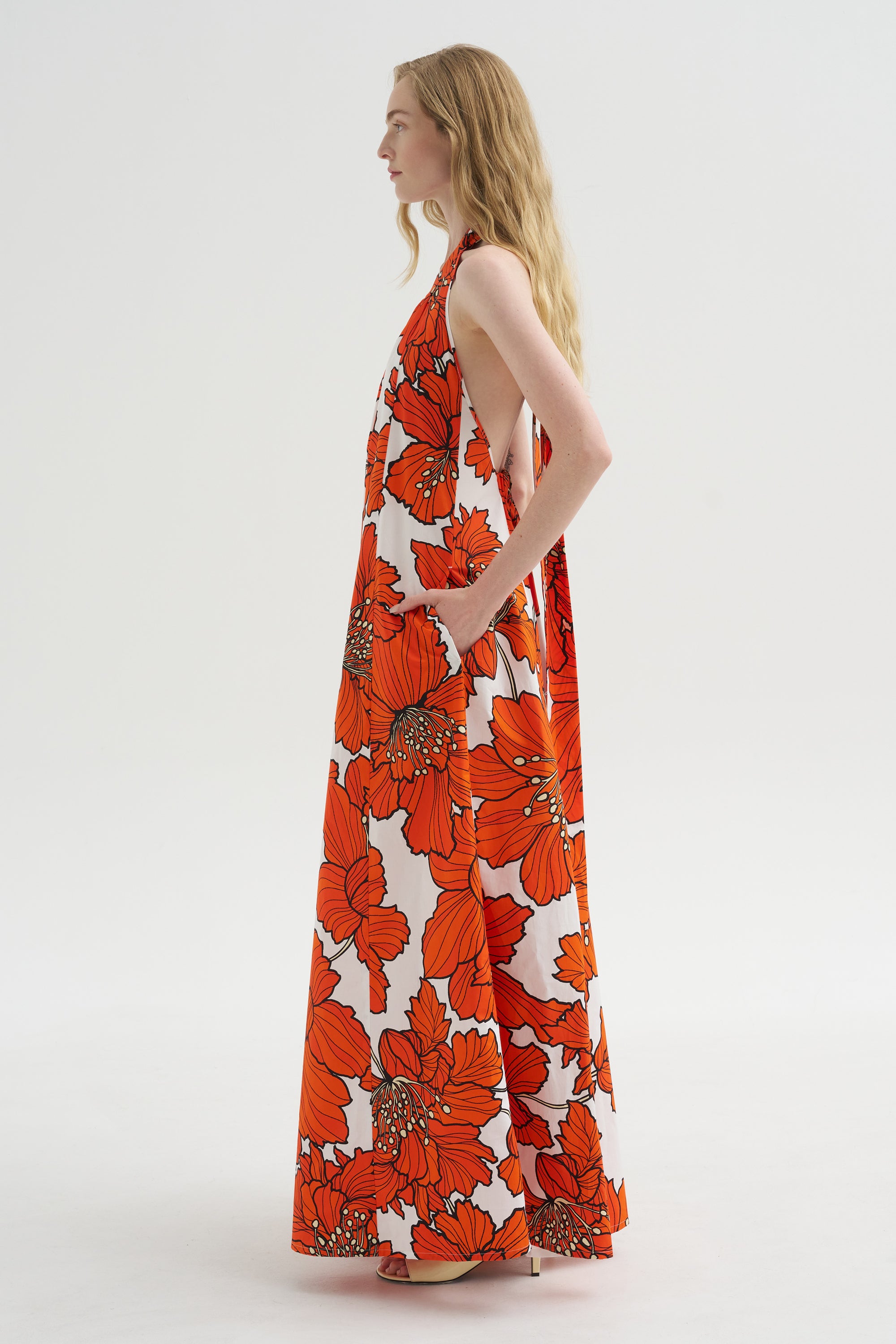 Printed Dress, Lipstick