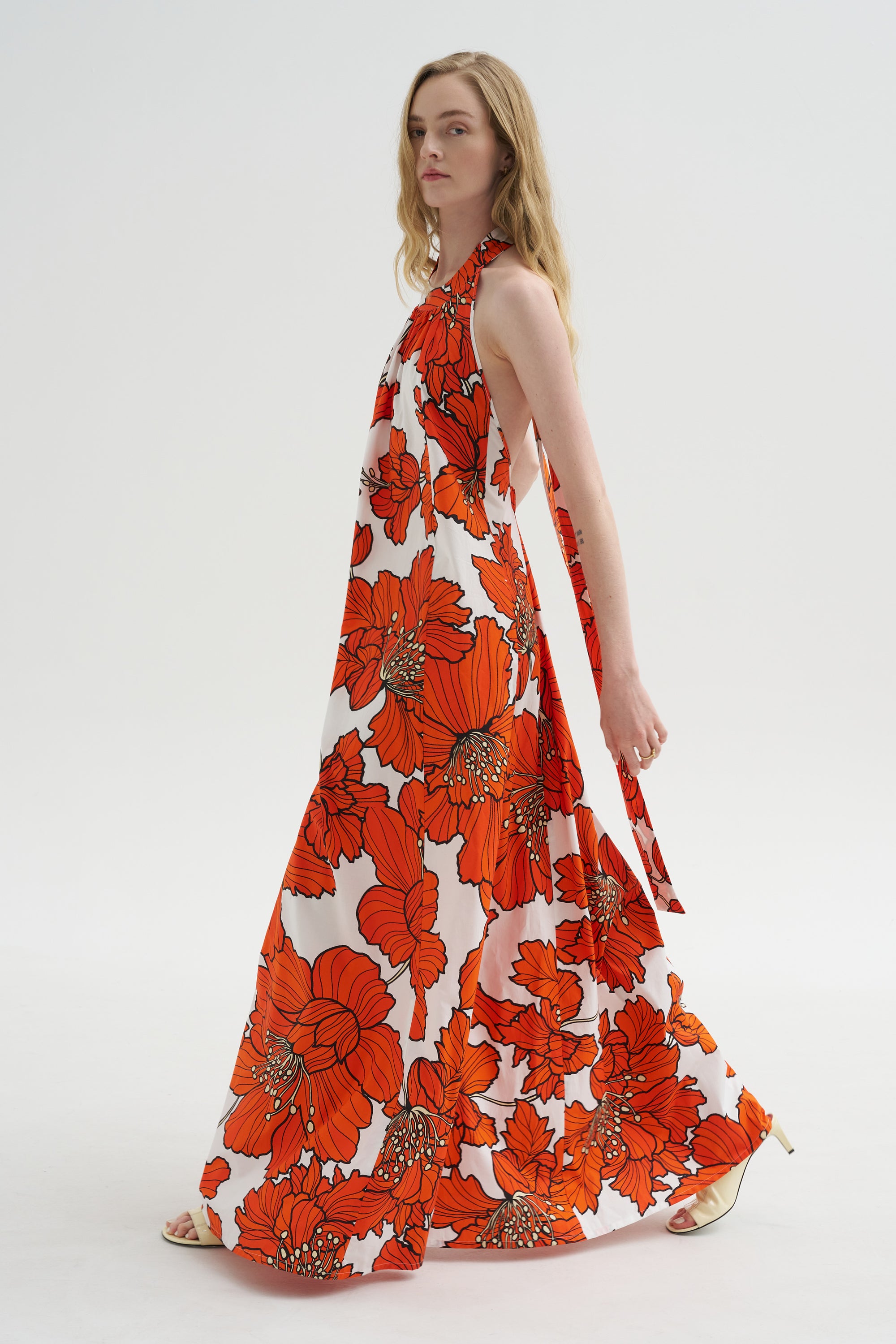 Printed Dress, Lipstick