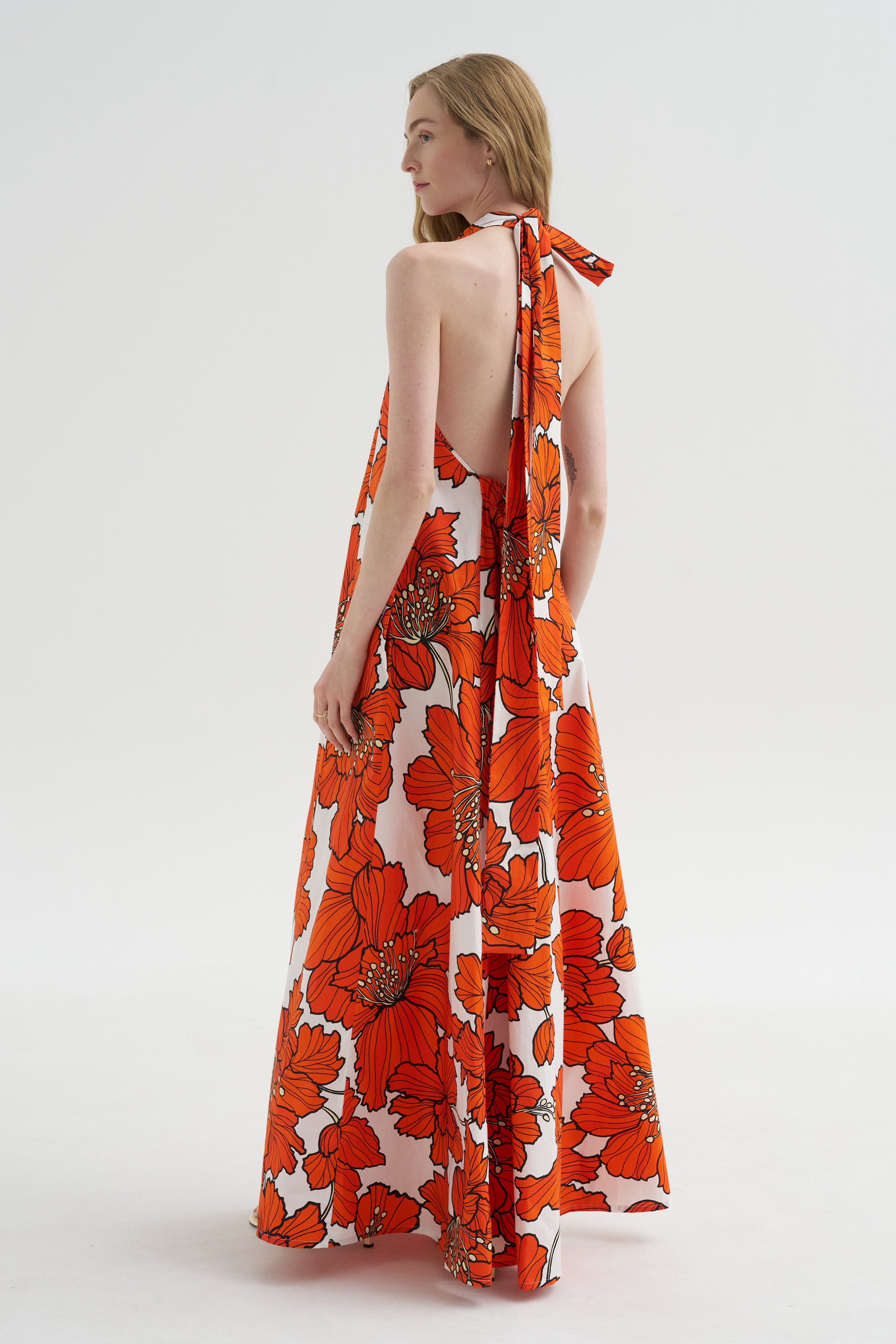 Printed Dress, Lipstick