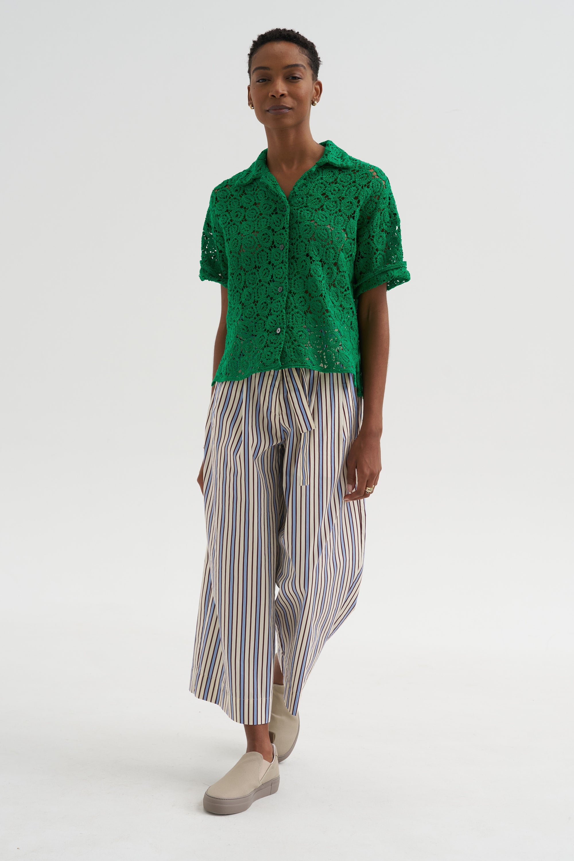 Fancy Stripe 1 Pants, Baltic Blue