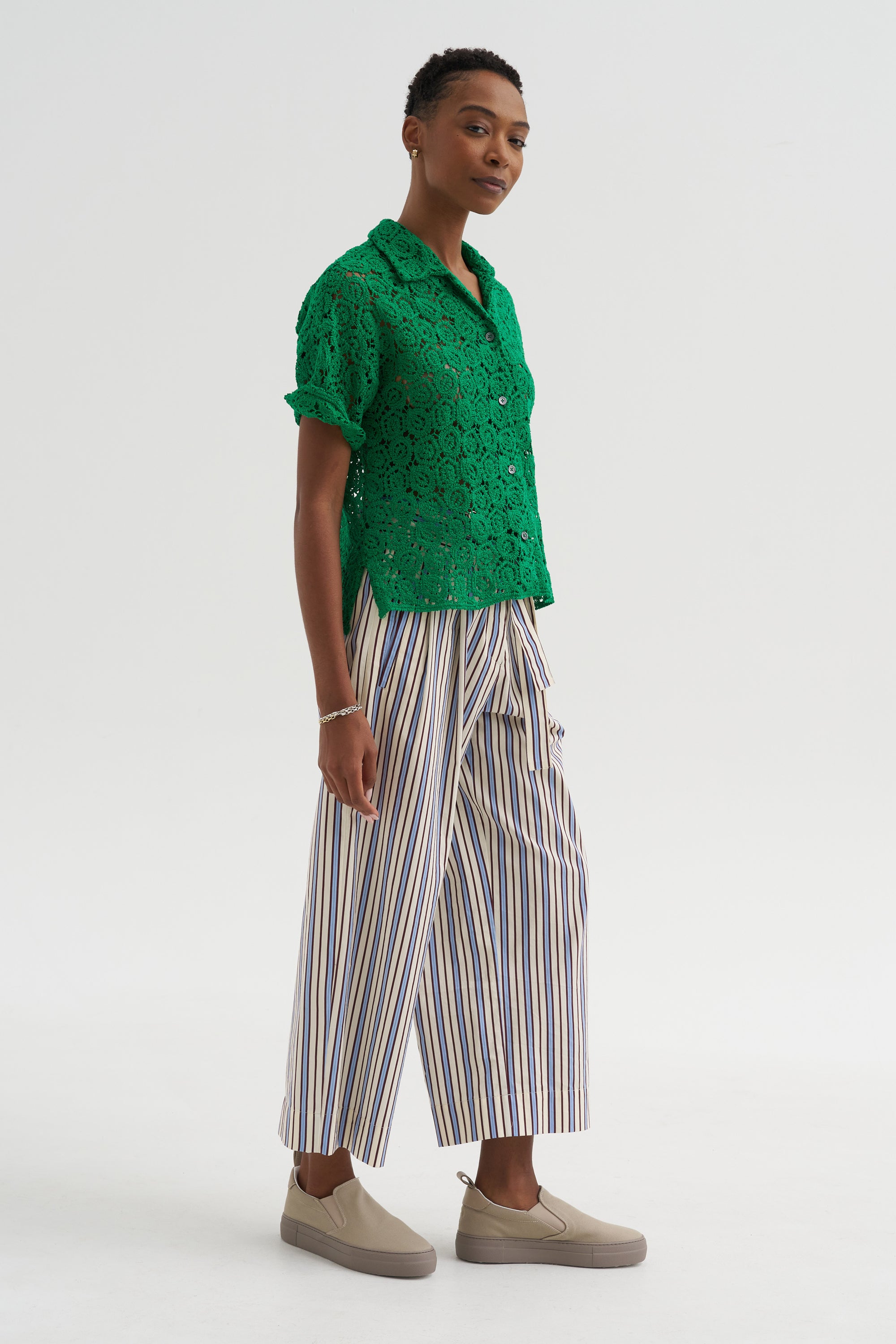 Fancy Stripe 1 Pants, Baltic Blue