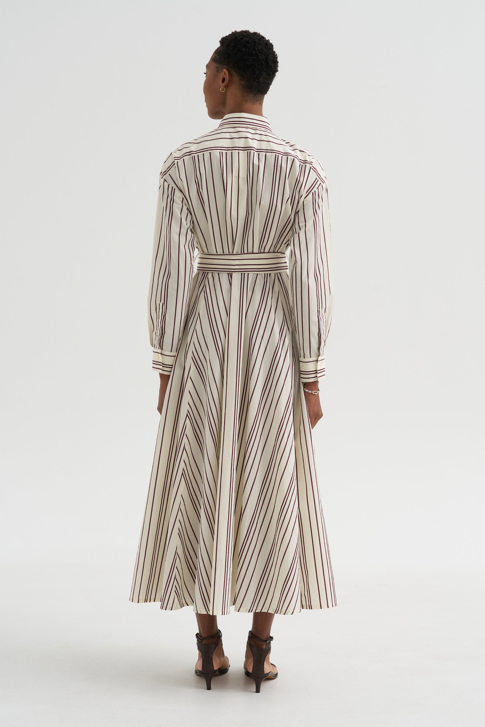 Fancy Stripe 2 Dress, Burgundy