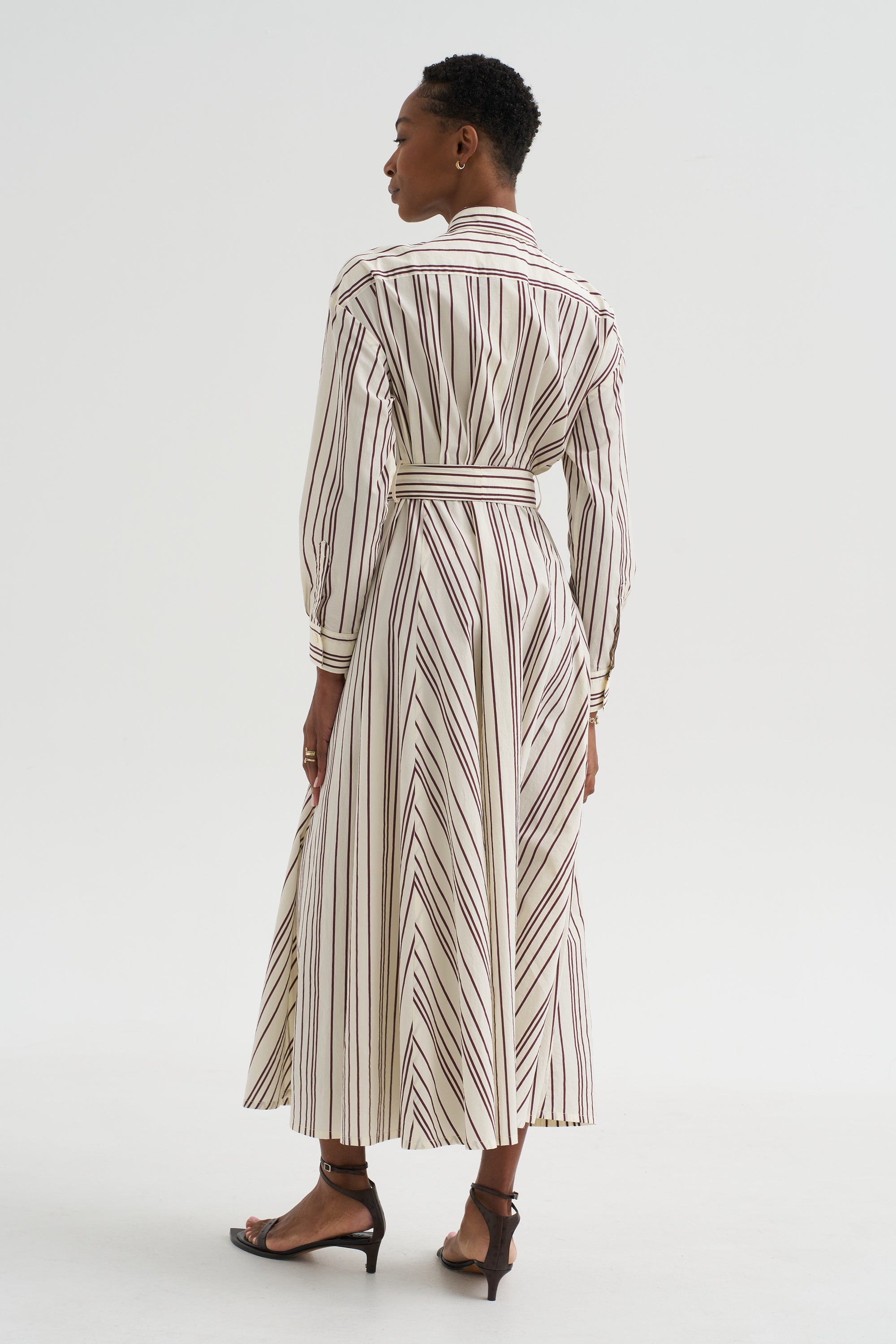 Fancy Stripe 2 Dress, Burgundy