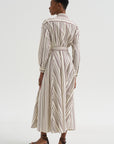 Fancy Stripe 2 Dress, Burgundy