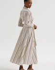 Fancy Stripe 2 Dress, Burgundy