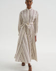 Fancy Stripe 2 Dress, Burgundy