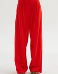 Pleated Pants, Fire Red