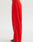 Pleated Pants, Fire Red
