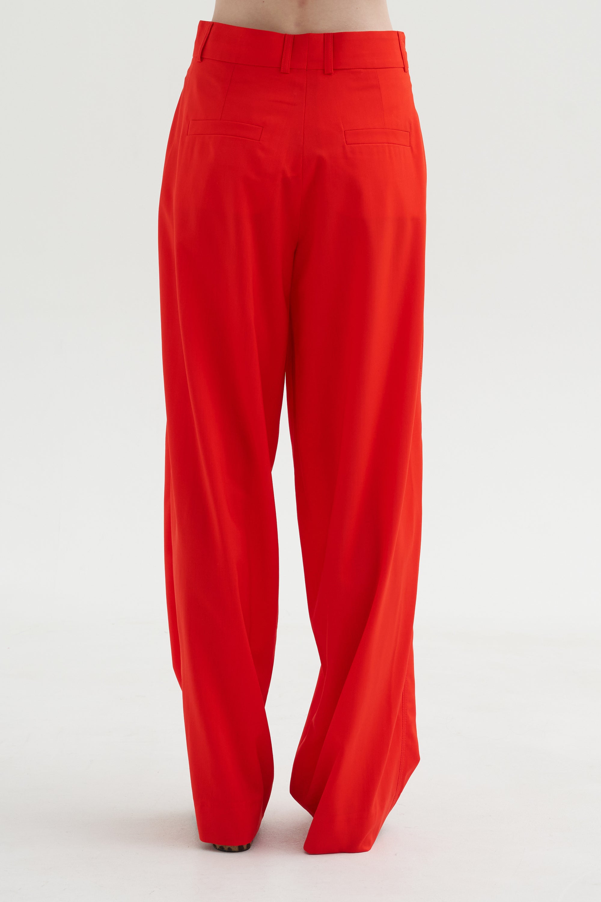 Pleated Pants, Fire Red