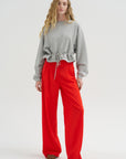 Pleated Pants, Fire Red