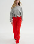 Pleated Pants, Fire Red