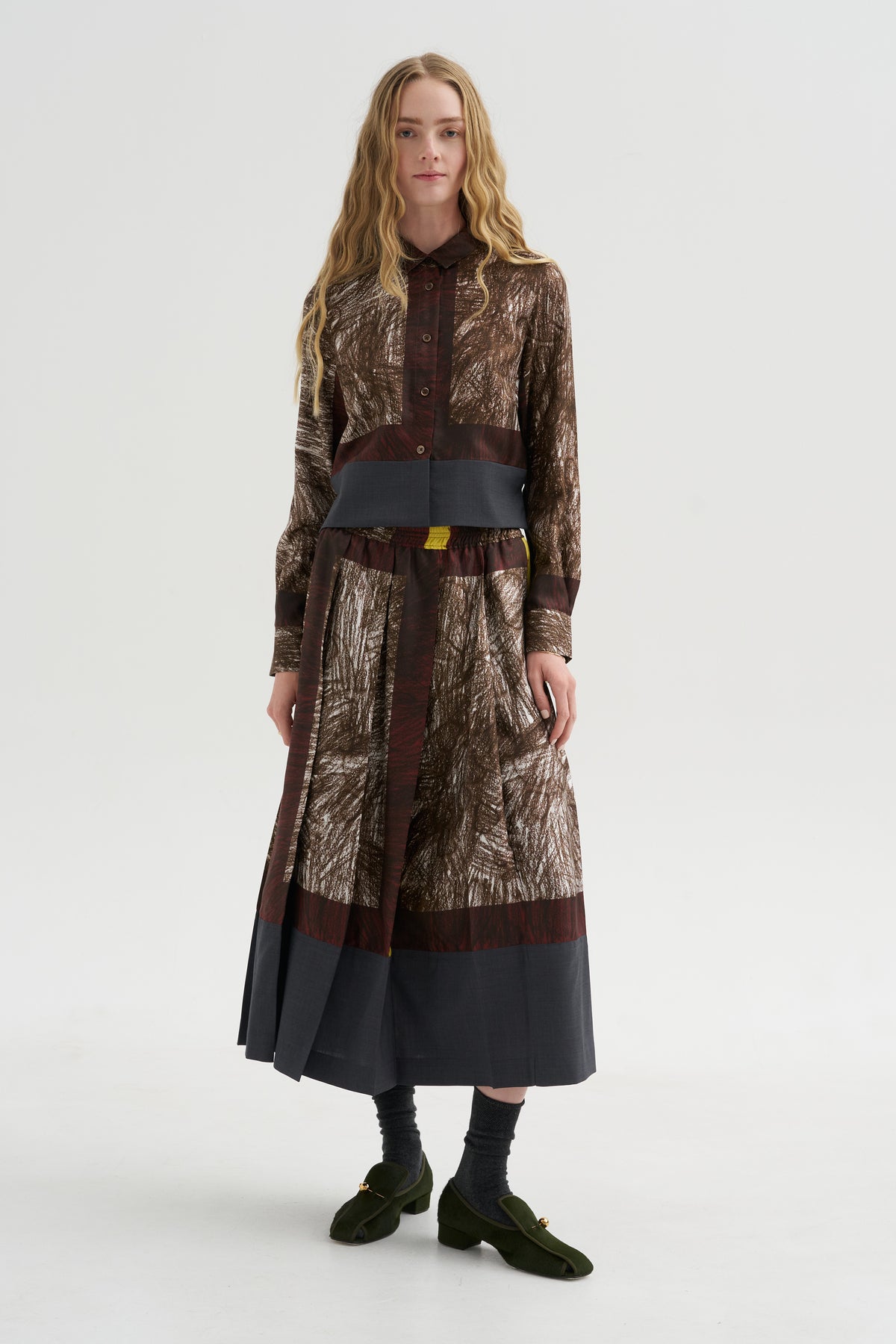 Foulard Scribbles Skirt, Myrrh
