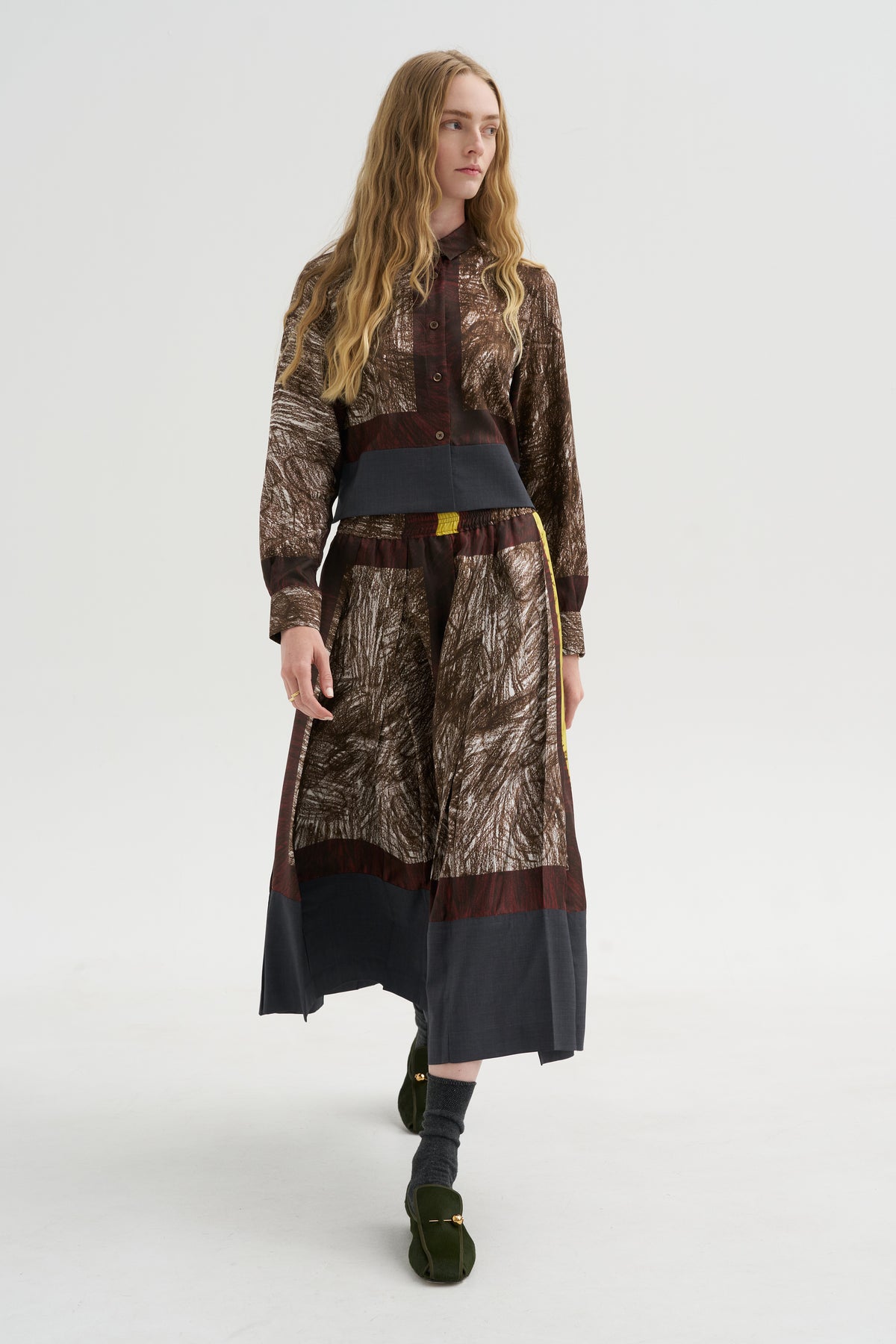 Foulard Scribbles Skirt, Myrrh