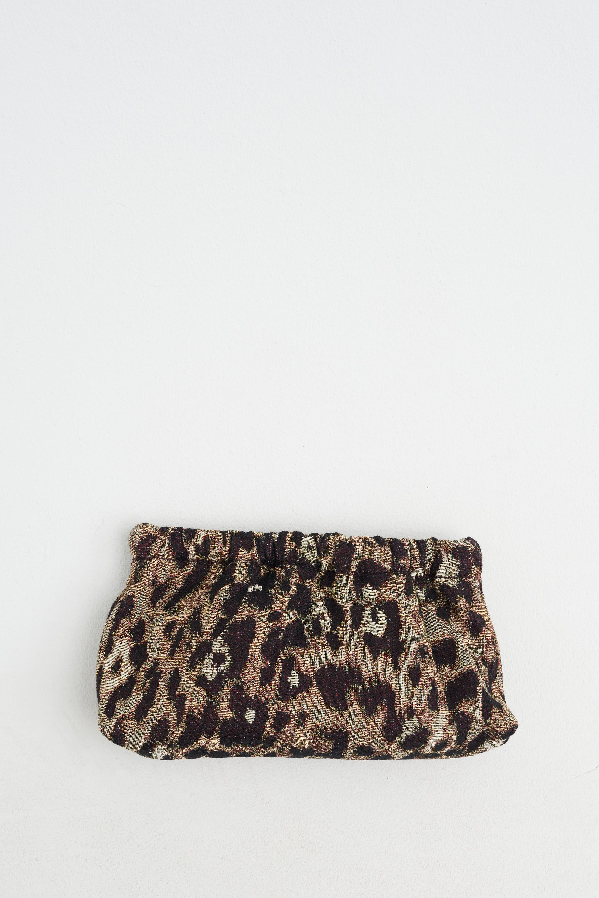 Jacquard Leo Clutch, Brown Olive
