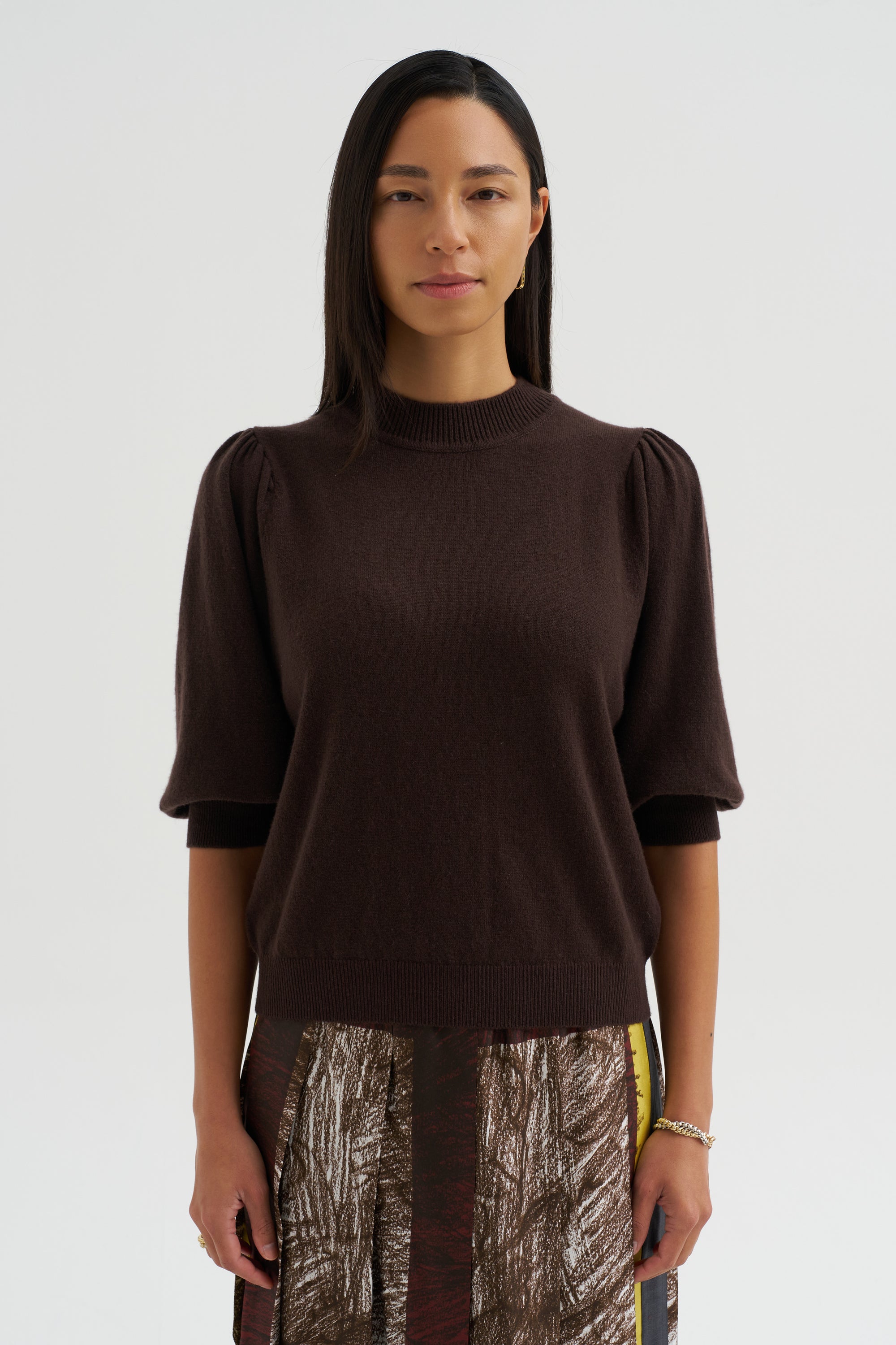 Light Cashmere Pullover, Chocolate
