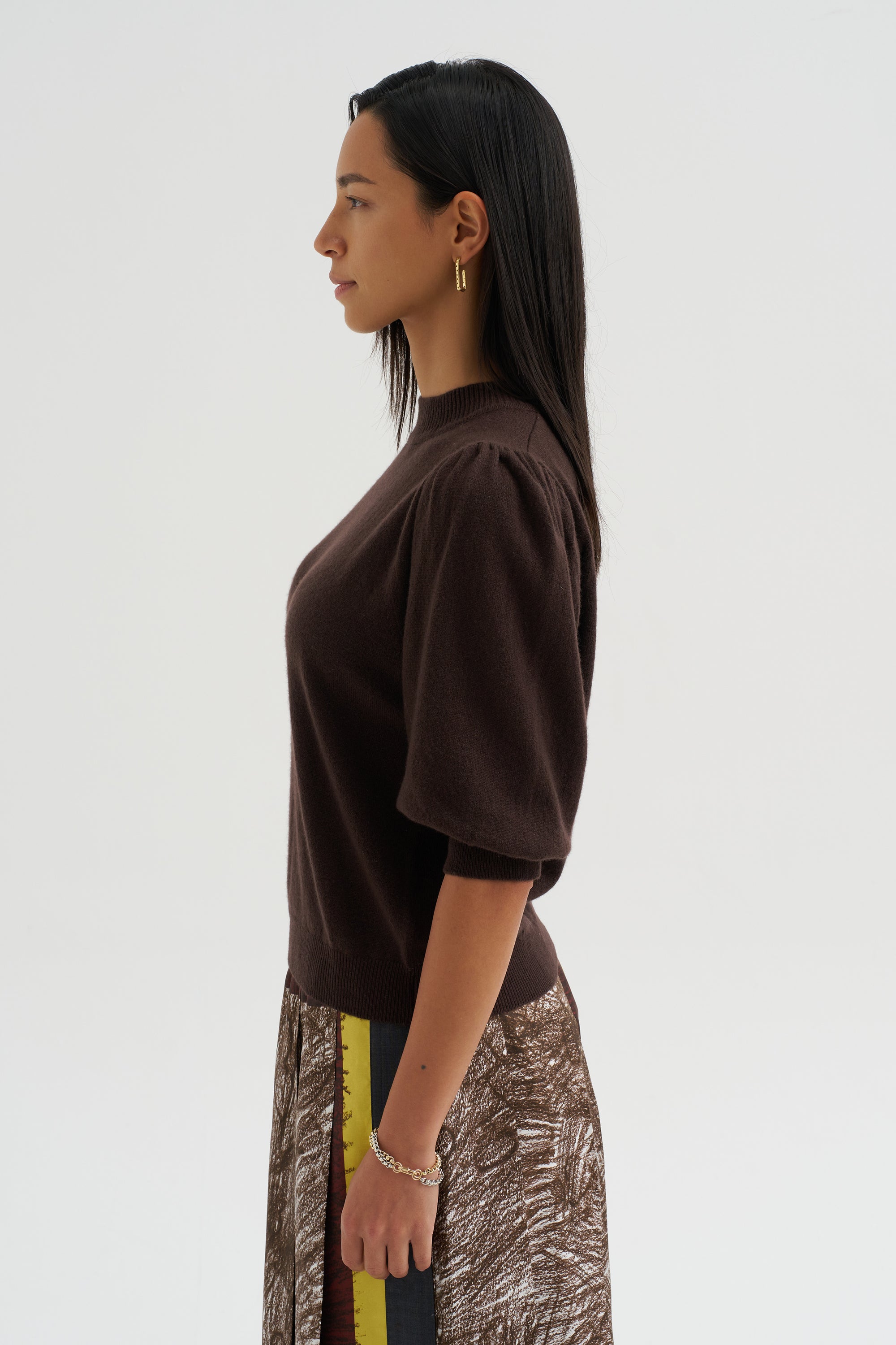 Light Cashmere Pullover, Chocolate