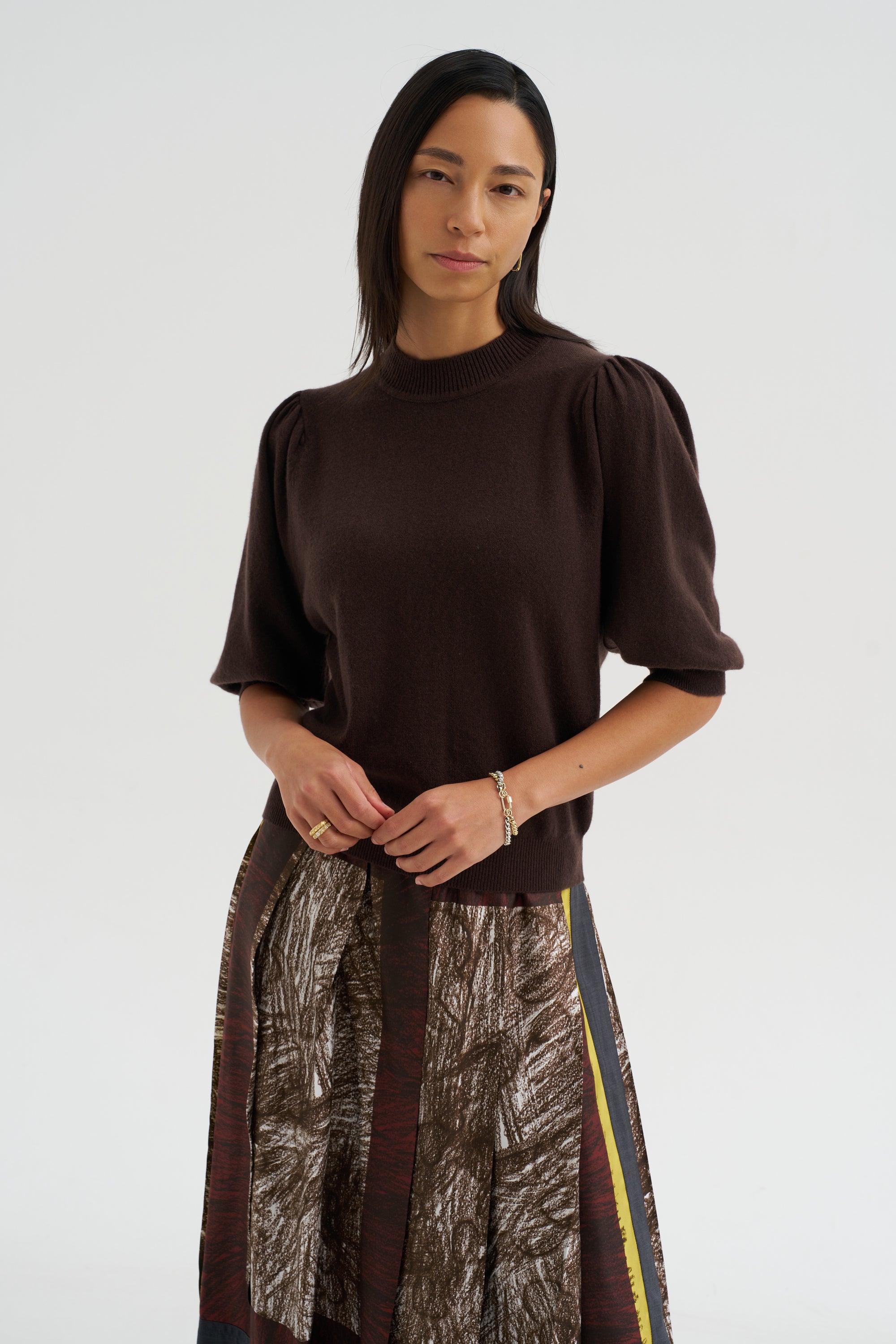 Light Cashmere Pullover, Chocolate