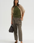 Brushed Cashmere Pullover, Moss