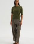 Brushed Cashmere Pullover, Moss