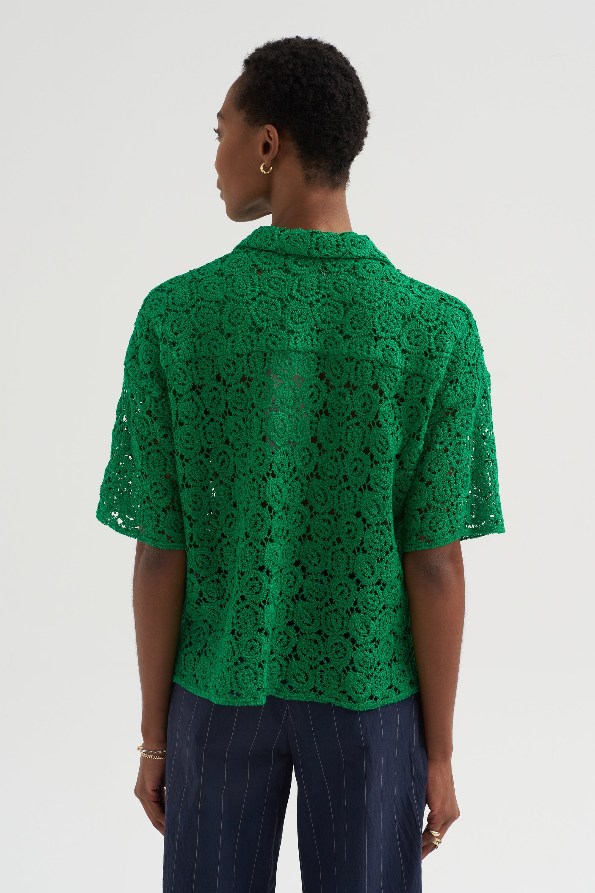 Guipure Lace Shirt, Shamrock