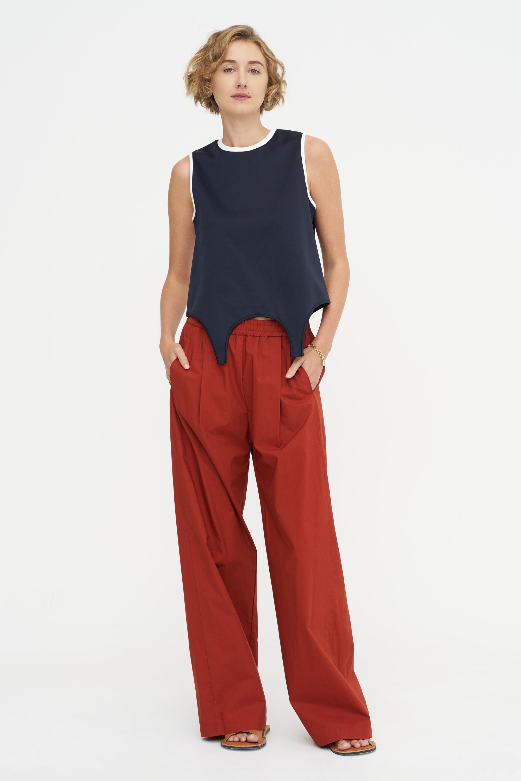 Poplin Pants, Red Earth