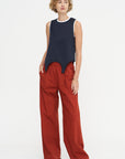 Poplin Pants, Red Earth