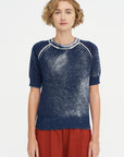 Short Sleeve Sweater, Marine