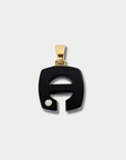 Onyx Splendente Letter Pendant - M, Black