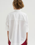 Cotton Plissé Shirt, Bianco