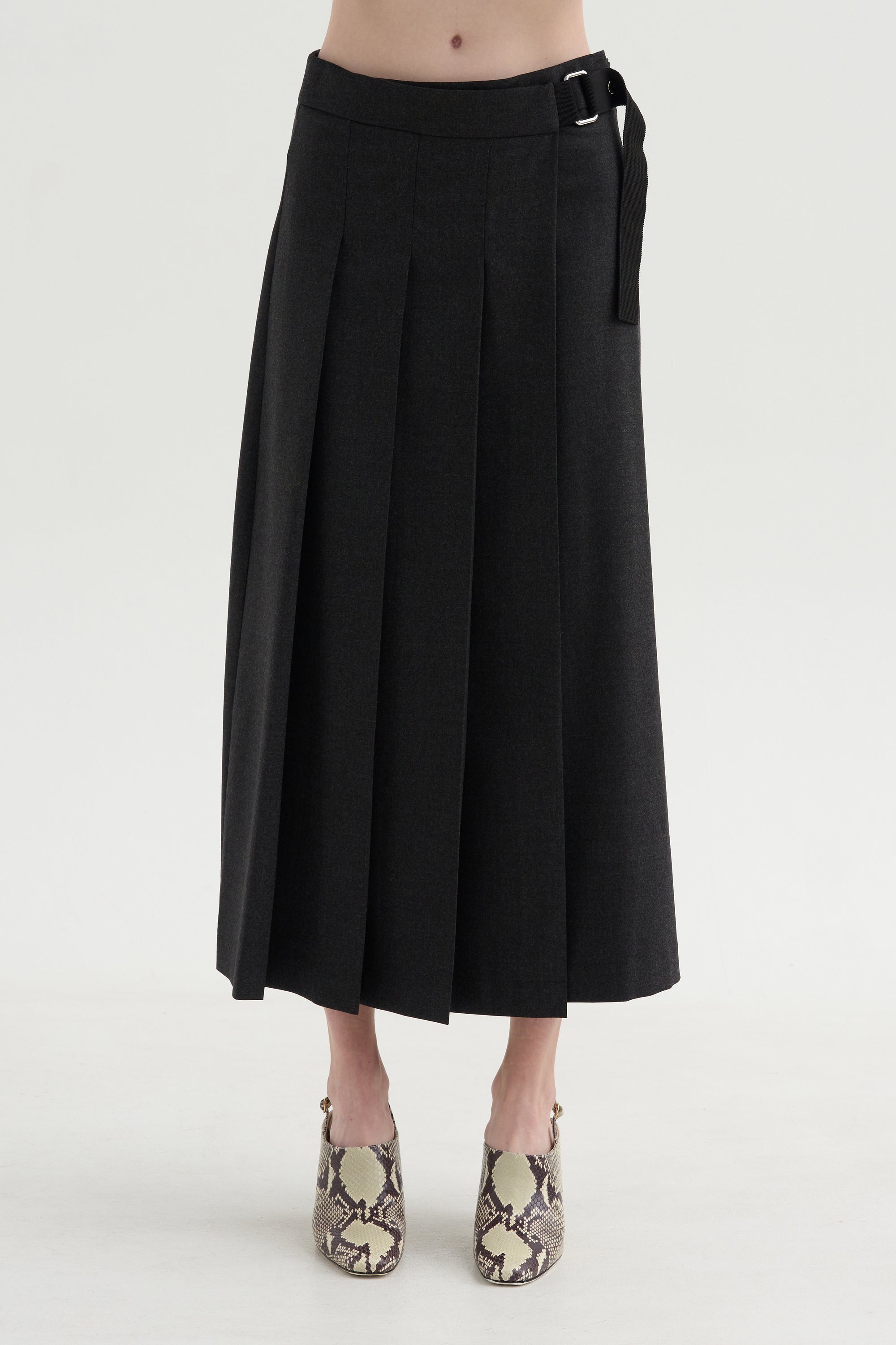 Pleated Skirt, Anthracite