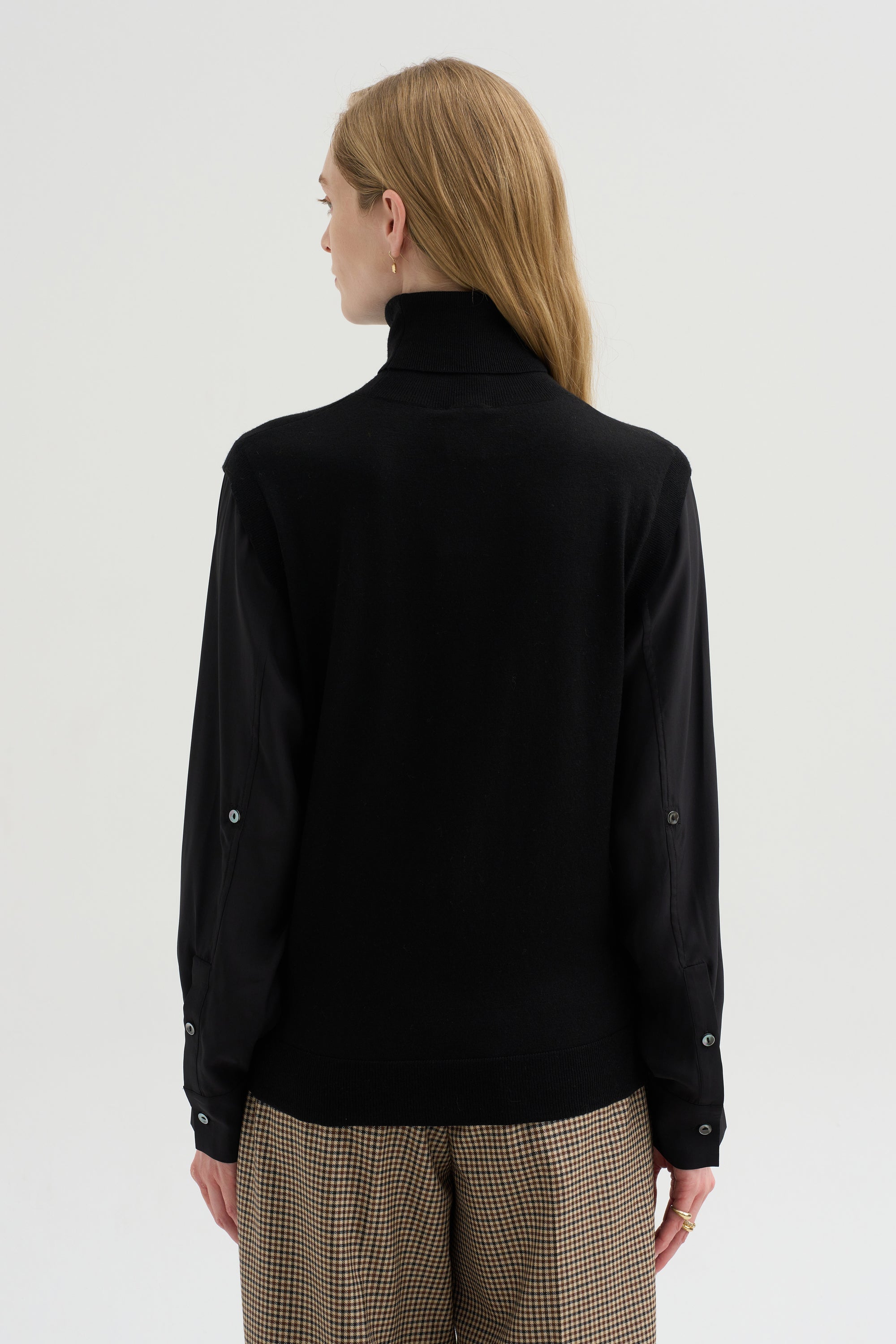 Layered Turtleneck, Nero